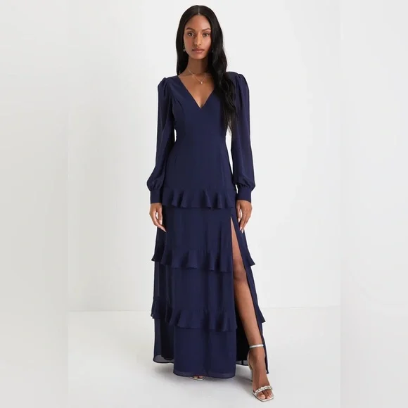 fall maxi dresses women PRETTYGARDEN Women's Fall Boho Maxi Dress Floral Long Sleeve V Neck Fl